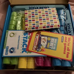 Color Stack Challenge by Relatable – A Fast-Paced Color Matching Puzzle Game for Fun Parties and Family Game Night. Includes 2 Stack Racks, 50 Challenge Cards, 80 Rings & Instructions