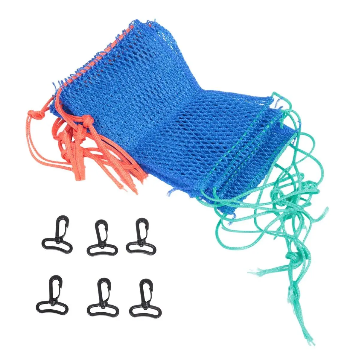 6Pcs Crab Trap Bait Bag with Locker Portable Fish Trap Outdoor Crab Snare Mesh Bait Traps Shrimp Net Fishing Accessories