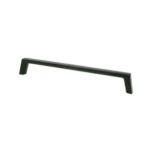 212 MAIN Brookridge Door & Drawer Pull, 224 mm, Matte Black, Matte Finish, Zinc Construction, Transitional Cabinet Hardware, Door & Drawer Hardware