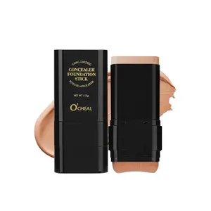 O'CHEAL Face Foundation Contour Stick Long-wear Lightweight Brighten Stick Blemish Contouring Face Concealer Beauty Makeup 04#WHEAT  Water Proof