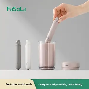 FaSoLa Travel Folding Toothbrush Multi-Functional Gum Protection Toothbrush Dustproof Small Head Toothbrush High-End Travel Portable Toothbrush
