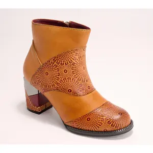 L'Artiste by Spring Step Leather Heeled Ankle Boots - Topanga