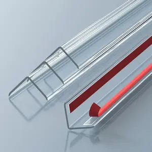 4PCS Self Adhesive Clear Wall Corner Protectors 16"x1.18"(40.6cm x 3cm), Easy to Install Corner Guards Edge Trim for Walls and Cabinet Doors