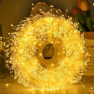 LED fairy light strings, outdoor decorative lights, warm color-changing lights, DIY Christmas wreath decorations, USB Halloween wedding party supplies