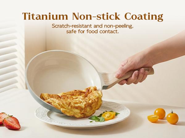 [ New ]FDN 16-Pc Aesthetic Cookware Collection, Non-Toxic PFAS-Free Titanium Caremic Granite Pots and Pans Set, Easy-Clean Oven & Dishwasher Safe, Induction Ready Cooking Set with 10" (24cm) Fry Pan, Glass Lids, Kitchen Utensils, Aluminium, deals for you