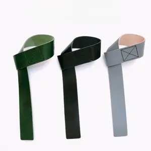 Fitness top-layer cowhide powerlifting strap, heavy-duty fitness training sports protective gear for deadlifts and pull-ups SBDYELANG