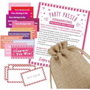 Bachelorette Party Pass The Bag  Kit, 44 Tip Cards with 1 Pass Bag, Funny Party  for Adults, Ladies Night, Bridal Shower Party, Group Activity, Party Supplies (Khaki) - A01
