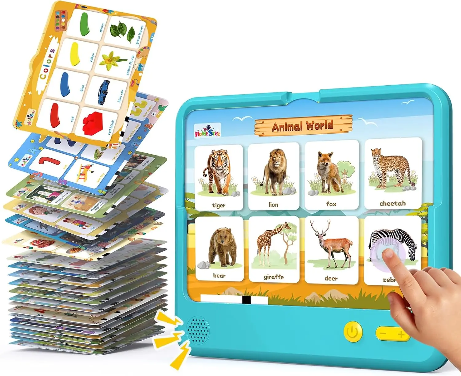 HOMESTEC Astro Pad, Toddler Interactive Learning Toys Ages 3 4 5 6, Kids Speech Therapy Educational Tablet Includes Sight Words, Nursery Rhymes, Stories, Perfect Christmas,Birthday Gift for Boys Girls