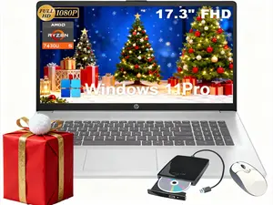 HP Laptop 17.3” FHD+Ryzen 5 7430U + Up to 64GB/2TB SSD! Student/Office Laptop +Accessory Bundle