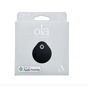 Ola Personal Tracker + Collar Case - Slate Color, Compatible with Apple Find My, Sleek Design, Durable
