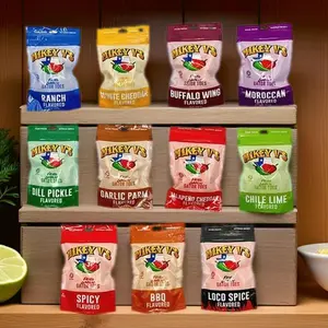 Mikey V's Fried Garlic "Gator Toes" 3.9oz Bag - 11 Flavors Bundle  (Dill Pickle, Garlic Parmesan, Ranch, Buffalo, BBQ, White Cheddar, Spicy, Jalapeno Cheddar, Moroccan, Chile Lime Snack Crispy Chips). Gator Toes Variety Pack. STRONG Garlic Flavor!!!!