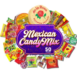 Mexican Candy Mix (50 Count) Variety Of Best Sellers Dulces Mexicanos, Includes Mazapan, Obleas, Vero Mango, Pelon, Pulparindo, Rellerindo, etc..