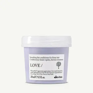 Davines Love Smoothing Conditioner 8oz - 250ml Formula for Coarse Frizzy Hair with Olive Extract Moisturizing & Elasticity Restoring Shiny Hair Care