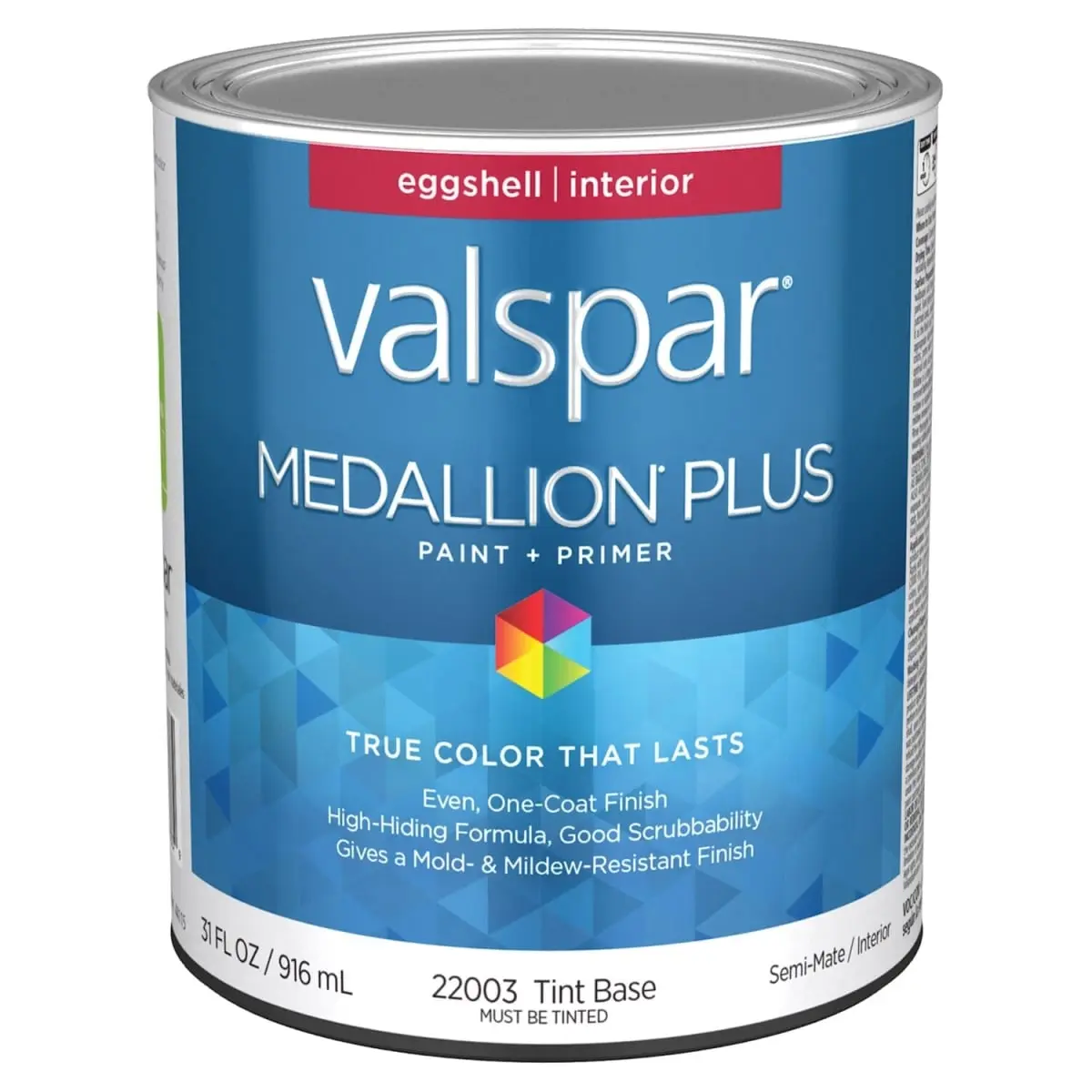 Valspar 028.0022003.005 1 qt. Medallion Plus Acrylic Latex All Purpose Paint & Primer, Tint - Good Scrubability, Stain Resistant, Easy Cleanup, for Exterior Wood and Metal Siding & Trim