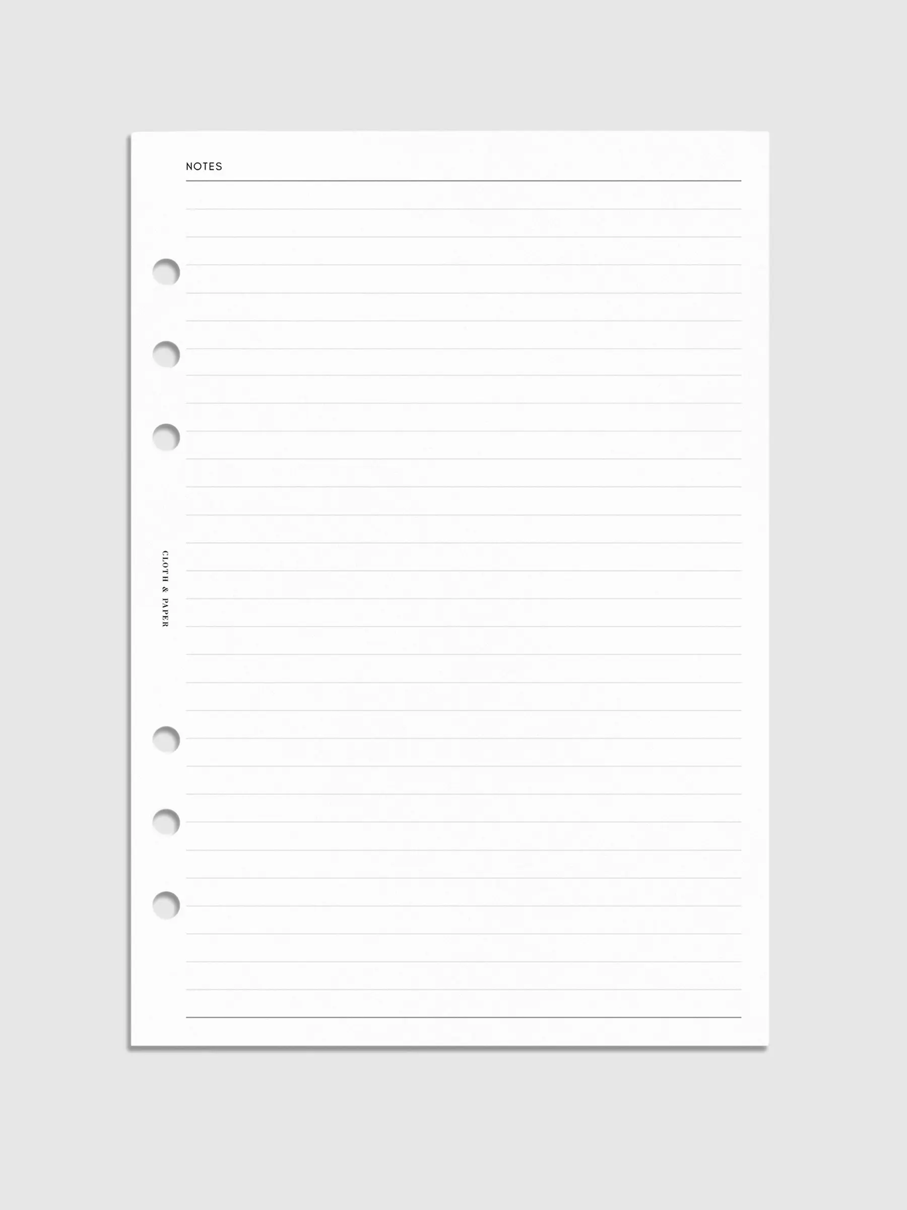 Lined Notes Planner Inserts