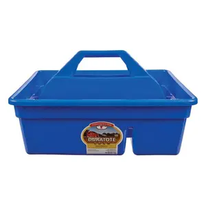 Little Giant DT6BLUE Multifunctional Plastic Caddy - Stackable Durable Storage Organizer, Kitchen Pantry Storage Bin, Bathroom Organizer