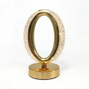 Luxury Crystal LED Table Lamp, Touch Control Adjustable Color Temperature, USB Rechargeable, Ideal for Bedroom Living Room Christmas Decor