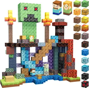 Magnetic Blocks with Light Blocks - Magnet Tiles Toys for Kids,Magnetic Building Blocks Cubes, STEM Montessori Educational Toys for Kids,Stacking Magnets for Kids, Birthday Gifts for Boys and Girls Age 3+ Years Old