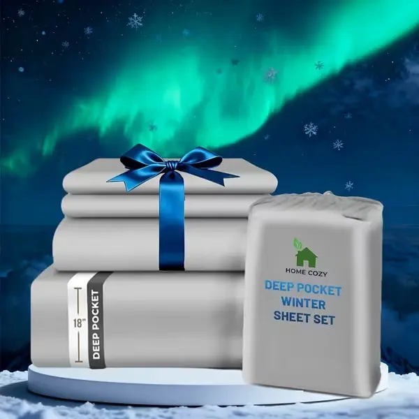 100% Viscose Derived From Bamboo Bed Sheet Set, Cooling Sheets For Hot Sleepers, Extra Deep Pocket Up To 18"-24"-Temperature Regulating & Moisture Wicking