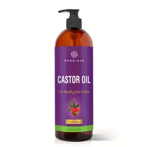 200ml/6.76fl.oz-Castor oil is used for body care and eyebrow and eyelash care, cold pressed, hexane free, Fragrance-Free Massage Oil