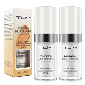 TLM Color Changing Liquid Foundation (2-Pack, 30ml) - Moisturizing, UV-Protective, Radiant Cosmetic with Sunscreen, Daily Concealer Makeup