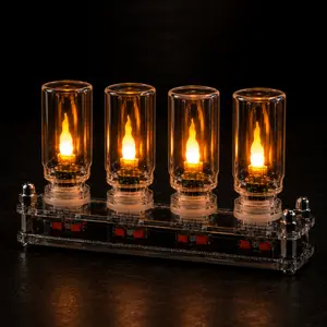 Mini USB Flame Light LED Flickering Candle Bulb, Plug-in Ambient Night Light for Car Interior, Bedroom Decor & Power Bank Campfire