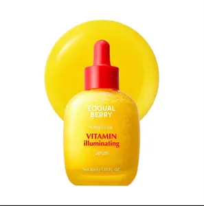 EQQUALBERRY Vitamin Illuminating Serum &Cream Set - Vitamin C & Niacinamide |   TargetsDark Spots I Strengthens Skin Barrier withCeramides I Glowy, Lightweight Hydration