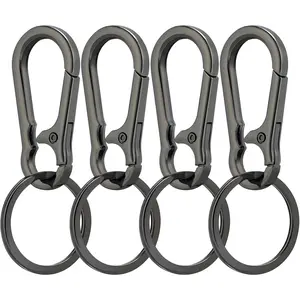 Keychain Clip, 4 Pack Key Chain Hooks with Key Rings Holder, Metal Key Organizer for Car Home Keys Men Women