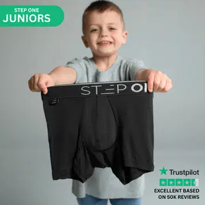 Step One Junior Trunk - Scorpions, Anti-Chafe, Breathable Bamboo Fabric, UltraGlyde Panels, Hidden Elastic Pouch, Premium Underwear, Athletic Daily wear