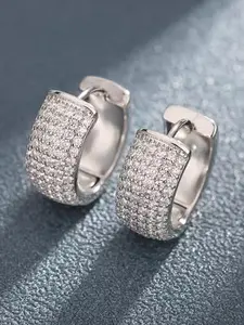 Rhinestone Decorated Hoop Earrings, Statement Hoops Earrings, Statement Earrings, Fashion Earrings, Versatile Earrings, Elegant Jewelry for Party, Daily Decor, Trendy All-match & Exquisite Jewelry for Birthday Gift, Jewelry Gifts