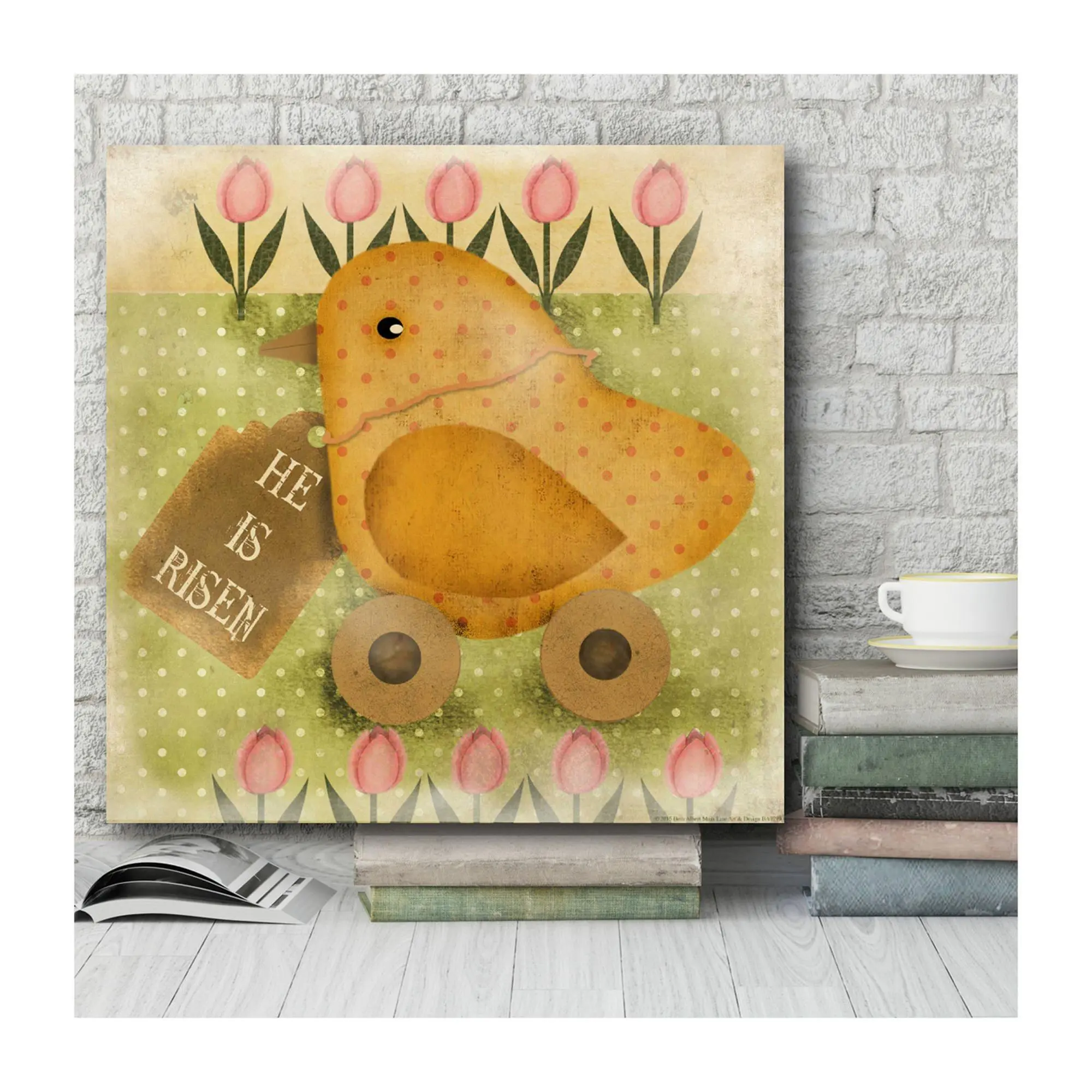 Courtside Market Chick He is Risen 30x30 CanvasWall Art