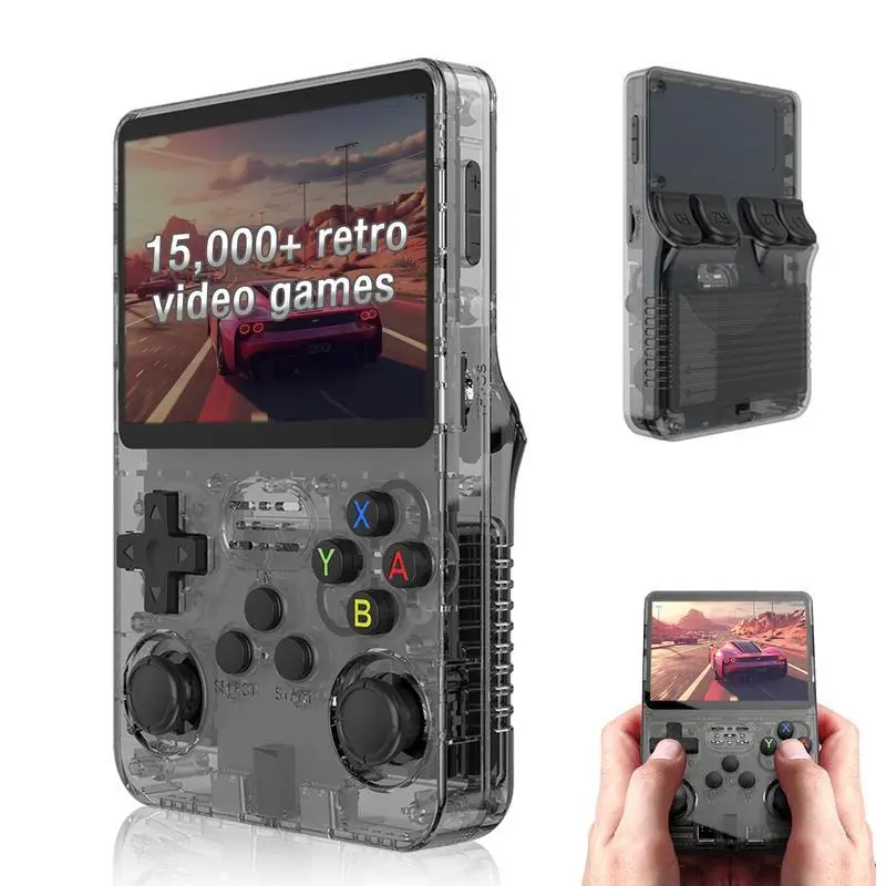 Vintage Game Console R36s, Classic Handheld Retro Gaming Machine, 4.0 IPS Screen, 26+ Emulators, 64GB Card, Portable Game Simulator