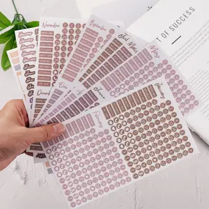 Bohemian Style Planner Stickers, Sticker Packs, Creative Aesthetic Monthly Weekly Daily Planners, Color Coordinated Titles Dates Icons, 8 Sheets/1565 Pieces