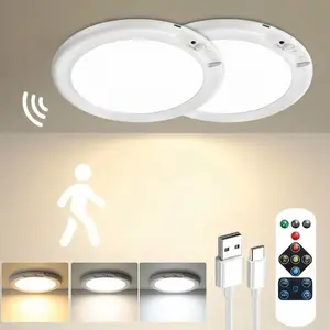 Rechargeable Motion Sensor Ceiling Light with Remote - Magnetic Wireless Ceiling Light Battery Powered for Closet Shower Stairs Shed Hallway Porch Patio ect