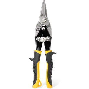 10 Inch Aviation Tin Snips, Straight Cut Shears for Sheet Metal, Aluminum, Gutter & DIY Projects, Regular Straight Cutting Sheet Metal Cutter