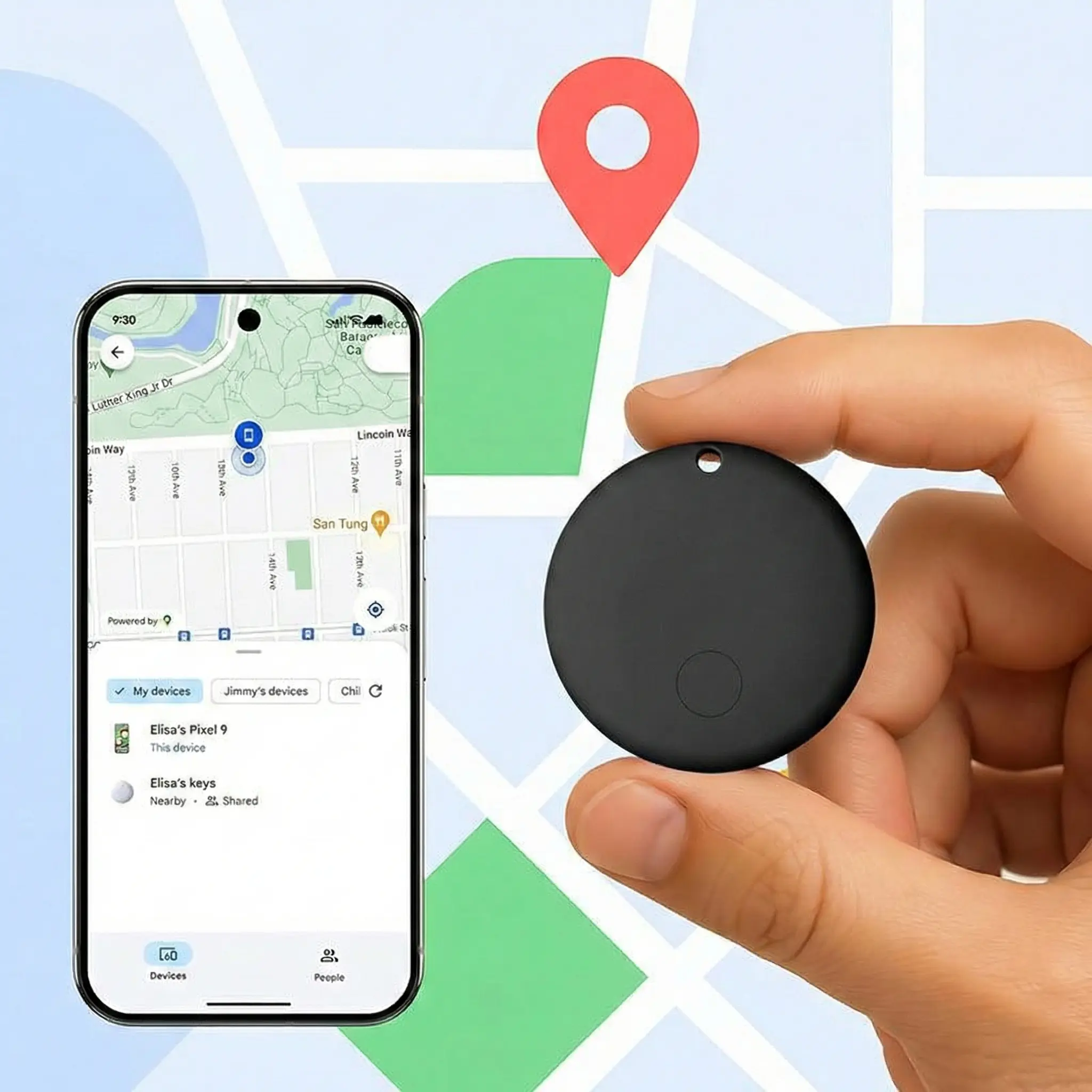 Mini Magnetic Bluetooth GPS Tracker - Portable Anti-Lost Device with Replaceable Battery, Loud Beep, Android-Only Compatibility (Not for iOS) - for Keys, Luggage, Gps Trackers