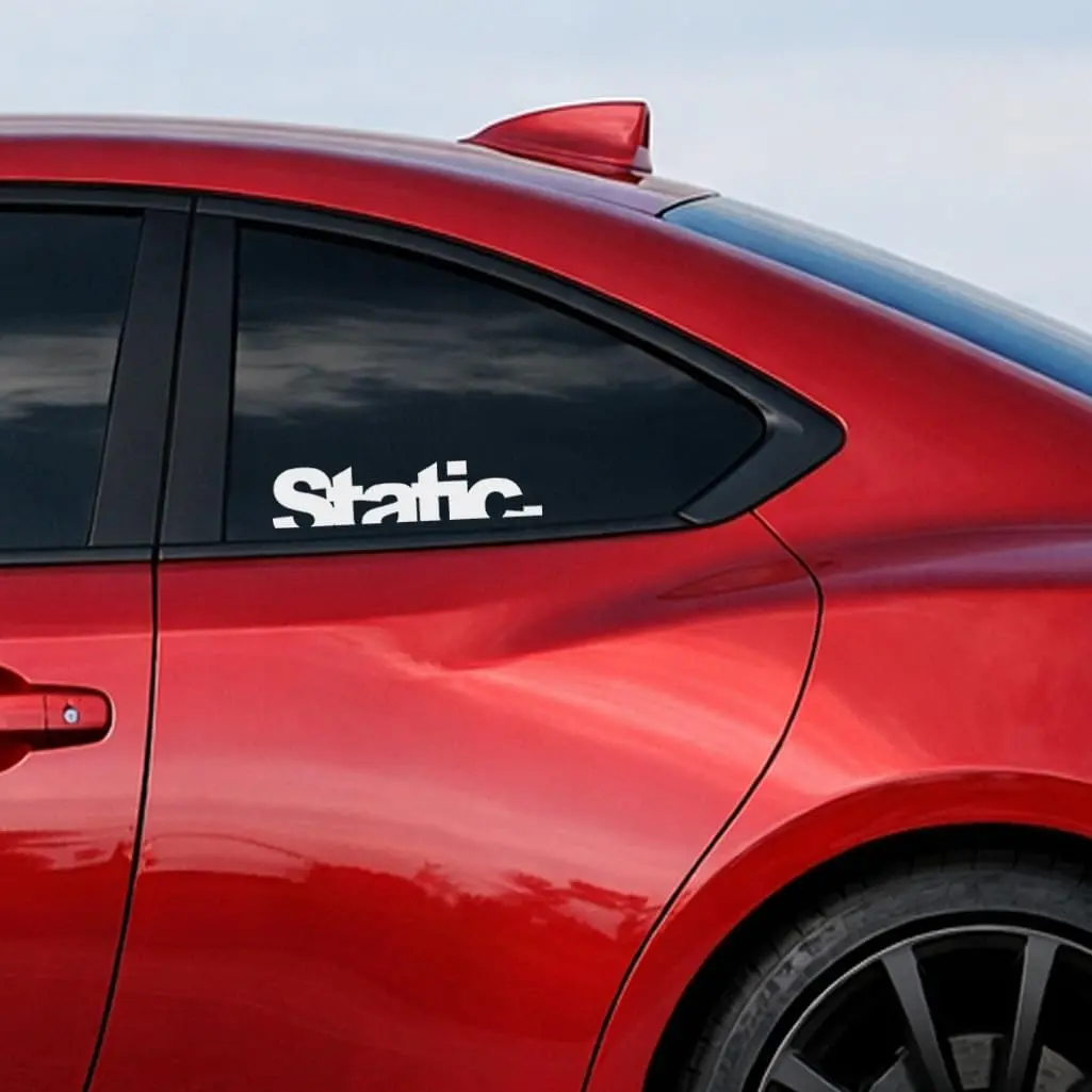 JDM Static Vinyl Decal Sticker - Lowered Stance Rear Window Accessory for Car, Truck & Toolbox - Minimalist Car Decoration, Built to Last 6+ Years Outdoors (6in, 8in, 10in), Accessories For Car