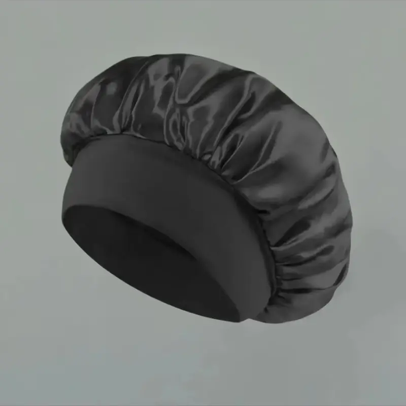 Silk Sleep Cap, Heatless Hair Bonnet for Natural Hair & Curls, Soft Satin Sleeping Hat, Heatless Styling Tool, Fashionable Unisex Headwear, Curly Hair Nightcap, Hair Care Cap