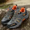 Men's Laces Outdoor Hiking Shoes, Summer Breathable Anti-Slip Climbing Shoes, Middle Elderly Dad Shoes, Casual Sport Walking Shoes, Outdoor Trekking Shoes