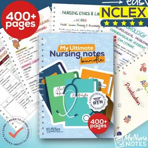 Ultimate Nursing Success Bundle: 400+ Page Handwritten Notes by an RN -  Designed to Help You Ace Nursing School