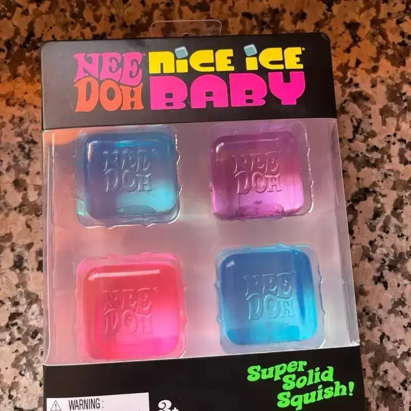 NeeDoh Nice Ice Baby 4 pack, Nee Doh Mini Nice Cube