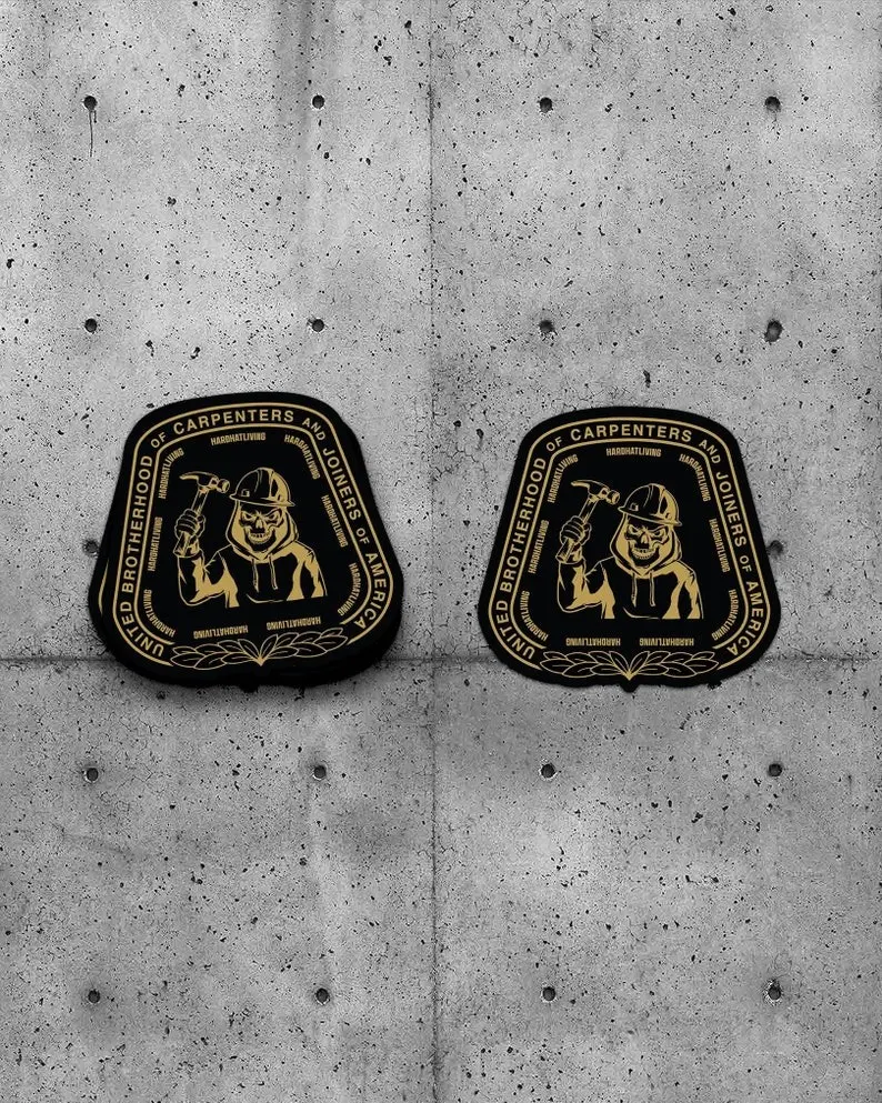 Carpenters Union Blackout Sticker, Lineman Sticker ,Hard Hat Stickers, Hard Hat Stickers For Men