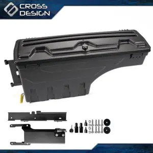 CROSSDESIGN Truck Storage Box Right Side&Left Side Truck Bed Storage Box Toolbox w/Key Fit For 2015-2019 FORD F150 Truck Bed Storage Box Ford accessories Upgraded version