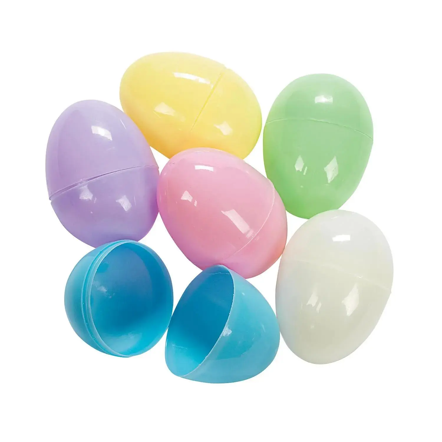 12-Pc. Soft Pastel Jumbo Plastic Easter Eggs - Floats for House Decoration, Festive Celebrations
