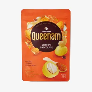 Queenam Shichimi Chocolate-Coated Almond & Cashew Nut Snack, 75g