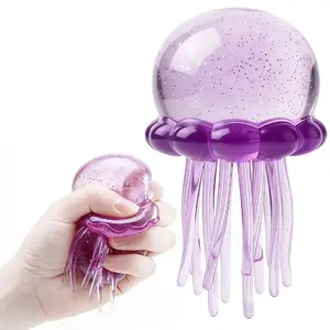 Jellyfish Squeeze Stress Ball, Soft Fidget Toy for Anxiety Relief, Quiet Sensory Play for Kids & Adults