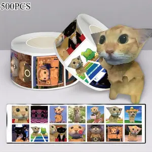 500 Stickers/rolls of Funny Animal Emoji Stickers, Sealing Stickers for Mugs, Laptops, Suitcases, DIY Notebook Decorations, Birthday Gifts, Customizable Stickers