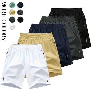 Men’s Reflective Performance Shorts in Vibrant Colors - Breathable Quick-Dry Training Gear - Lightweight Wrinkle-Resistant Athletic Shorts for Night Runs