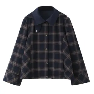 Rae: Plaid Spring Funnel Jacket