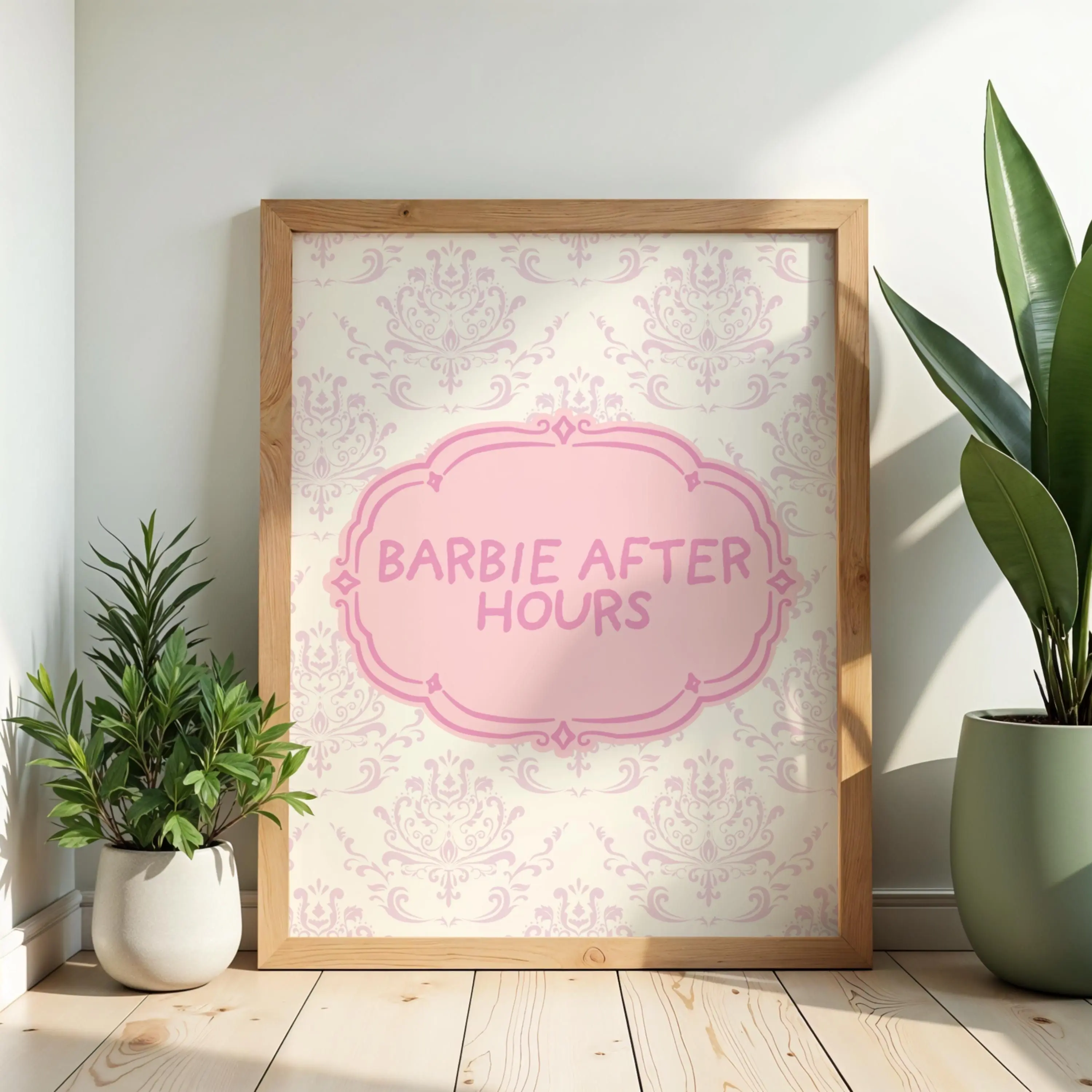 [SALE UP TO 40%] [Unframed] Barbie After Hours Poster, Pink Coquette Typography Wall Art
